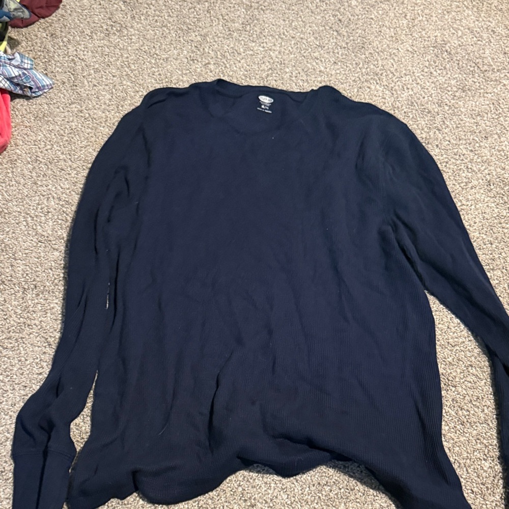 Old Navy Men's Deep Blue Long Sleeve Tee